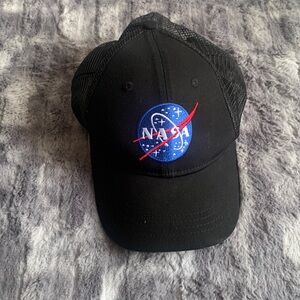 Black NASA Hat | Adjustable | Mesh Back